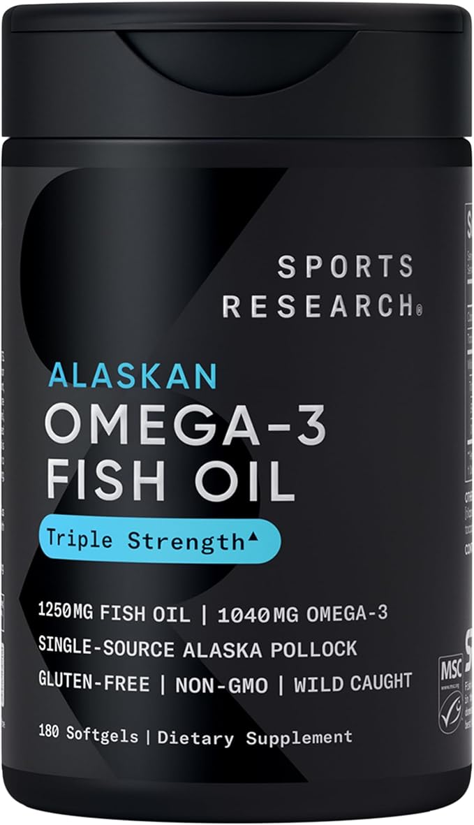 Sports Research® Multivitamin Pack - Alaskan Omega-3 Fish Oil 1250mg, Vitamin D3 5000iu + K2 100mcg, and Chelated Magnesium Glycinate 160mg - Vegan Certified · Non-GMO · Gluten & Soy Free