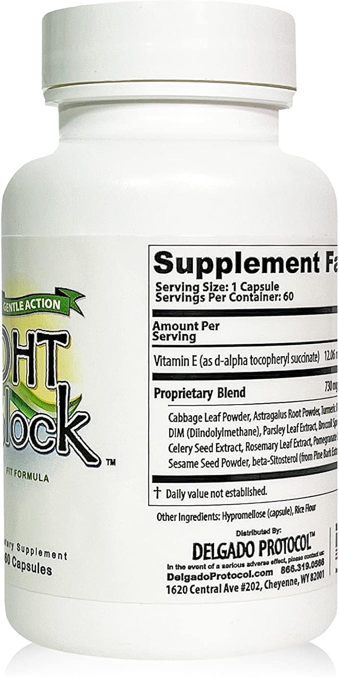 DHT Block - DHT Blocker Supplement for Skin, Acne, Hair, and Hormonal Balance. Dim, Astragalus Root, Turmeric, Natural Ingredients. For Men and Women - 60 Vegan Capsules