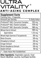 UltraVitality Longevity Support Formula – Fisetin, Curcumin, Quercetin & Beta-Glucan – Supports Cellular & Cognitive Health Healthy Aging – 60 Capsules