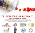 NYO3 Antarctic Krill Oil with 125mg Omega-3, 47% Phospholipids for Heart & Joint Health, Triglyceride Balance, Pure Oil GMP Certified Third Party Tested - 425mg 30 Softgels