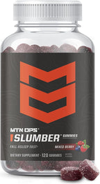 MTN OPS Melatonin Gummies for Sleep – Sleep Gummies with 2.5mg Melatonin, Tart Cherry 1000mg, Chamomile, Natural Flavors, Mixed Berry Flavor, 60 Servings