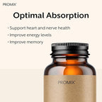 Promix Nutrition Vitamin B12 Supplement - 1000mcg as Methylcobalamin - Gut friendly - 90 count
