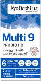 Kyolic Kyo-Dophilus Multi 9 Probiotic, Strong Gut Health Balance and Support*, 90 Capsules