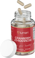 Lumen Naturals Cranberry + D-Mannose for Women - Cranberry, D-Mannose, Hibiscus, Dandelion Extract Blend - 2000mg Per Serving - 180 Count - 60 Servings