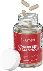 Lumen Naturals Cranberry + D-Mannose for Women - Cranberry, D-Mannose, Hibiscus, Dandelion Extract Blend - 2000mg Per Serving - 180 Count - 60 Servings
