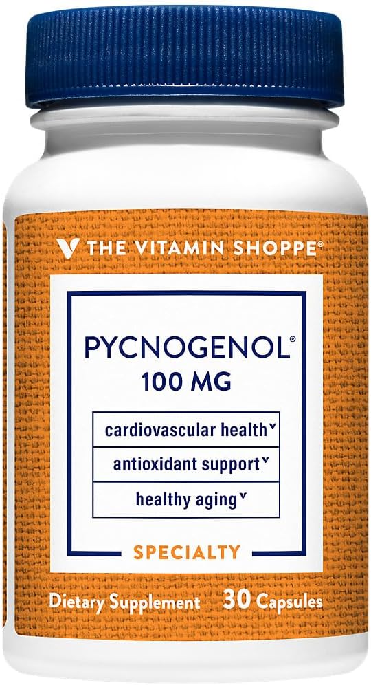 The Vitamin Shoppe Pycnogenol 100mg Antioxidant That Supports Cardiovascular, (30 Capsules)