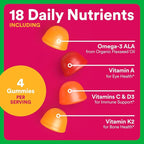 SmartyPants Organic Women's Multivitamin Gummies: Biotin, Methylfolate, Omega 3 (ALA), Vitamin D3,C,B12,B6,A,K & Zinc, Inositol, Gluten Free, Vegetarian, 120 Count (30 Day Supply)(Pack of 2)