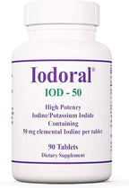 Optimox Iodoral 50 mg - Iodine & Potassium Iodide Supplement for Thyroid & Immune System Support- Non-GMO & Gluten-Free - 90 Servings - 90 Count