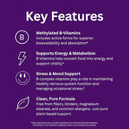 Paradise Herbs, Earth's Blend B-Complex, Methylated, Enzymatically Active Forms of B Vitamins + Superfoods, Supports Energy & Immunity, 60 Capsules