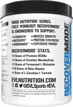 Evlution Nutrition Recover Mode- Complete Post Workout with BCAAs, Immunity Support, Vitamin C, D & E, Electrolytes, Hydration, Creatine, Glutamine, Beta-Alanine, L-Carnitine, 30 Serve, Blue Raz