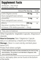 Lutein with Zeaxanthin, Vegan Capsules, 120 Count, 40 mg Lutein + 4 mg Zeaxanthin per Serving, Non-GMO, Gluten-Free - 2 Pack
