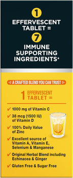 Airborne Variety Pack 1000mg Vitamin C with Vitamin D & Zinc, Sugar Free Multivitamin Immune Support Supplement, Antioxidants Vitamins A C & Vitamin E, 30 Effervescent Tablets, Citrus + Verry Berry