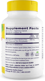 Healthy Origins Pycnogenol 100 mg (Nature's Super Antioxidant, Non-GMO, Gluten Free, Cardiovascular Support), 60 Veggie Caps
