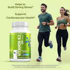 NutriZing K2 Vitamin Supplement MK-7 - High Strength 600mcg - Supports Bone & Arterial Health - 90 Vegan Capsules - Vitamin K2 for Men & Women - 3 Month Supply