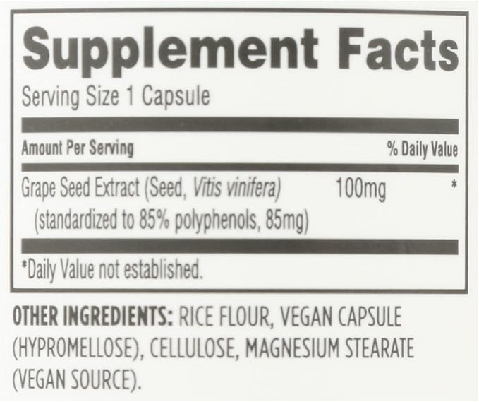 Whole Foods Market, Grapeseed Extract 100mg, 120 CT