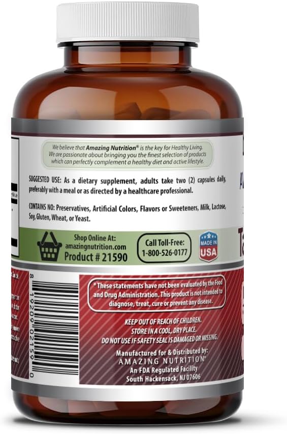 Amazing Formulas Tart Cherry Extract Supplement | 1000 Mg per Serving | Capsules | Non-GMO | Gluten-Free | Made in USA (1 Pack, 250 Count)