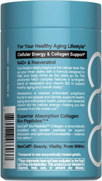 NeoCell NAD+ Resveratrol Supplement | with Multi Collagen Bio-Peptides | 60 Capsules | Supports Healthy Aging & Cellular Energy