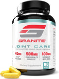 Granite Joint Care: Premium UC-II Collagen, Turmeric Curcumin C3, AKBA Boswellia + More - All-in-One Support for Joint Mobility, Comfort & Strength (60ct)