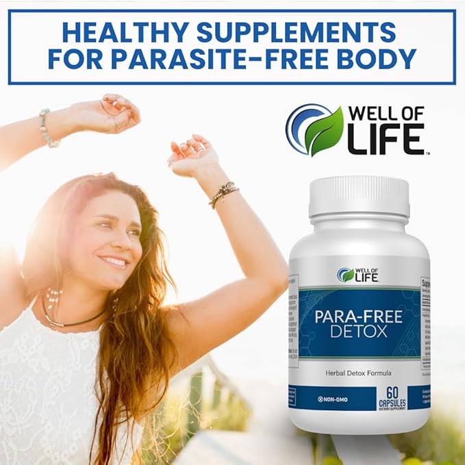 Well of Life para-Free Detox: Immune Support & Natural Detox Blend with Zinc, Black Walnut, Wormwood, Goldenseal, Cranberry & Garlic. Synergistic Formula for Overall Wellness: 90 V Capsules