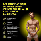 Raspberry C*M Gummies Improves Sperm Volume and Load Semen Volume Supplement - 60 Capsules - 1 Month Supply