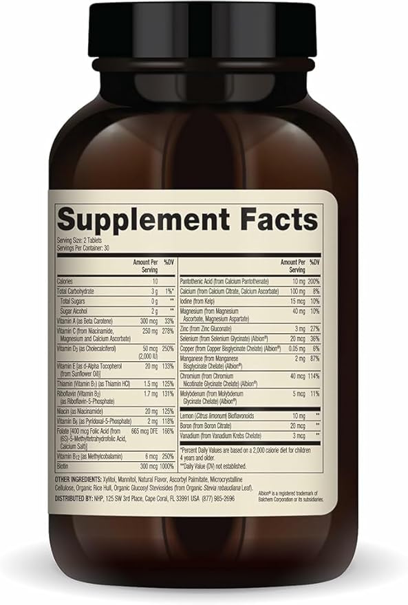 Dr. Mercola Chewable Multivitamin for Kids - 28 Vitamins & Minerals - 0g Sugar - Non-GMO, Gluten-Free & Soy-Free - Natural Orange Flavor - 60 Tablets