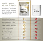 PureGold - Bovine Colostrum Powder - 100% Pure New Zealand Grass Fed, Supports Gut Health, Skin, Hair, & Immunity – Colostrum Supplement, Unflavored, 30 Travel Packets