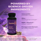Sarez GlowBoost Collagen Booster — MSM, Bamboo Silica, Astaxanthin, Pomegranate, Biotin & Grape Seed — Supports Collagen Production & Protection, Skin Renewal, Hair & Nail Strength — 30 Day Supply
