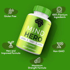 Mind Hero Supplement, All Natural Brain and Cognitive Capsules, Official Clarity and Focus Pills, 1 Month Supply (1 Pack)