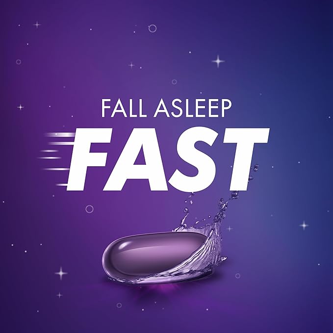 ZzzQuil LiquiCap Sleep Aid, Diphenhydramine 25mg HCl, Sleep Aids for Adults, Nighttime Sleep Aid, 72 LiquiCaps
