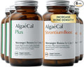 ALGAECAL Bone Builder Pack - Plant Based Calcium Supplement & Strontium - Organic Calcium 750mg with Vitamin D3 1600 IU, Vitamin K2, Magnesium, 16 Nutrients for Bone Health & Density (3-Month Supply)