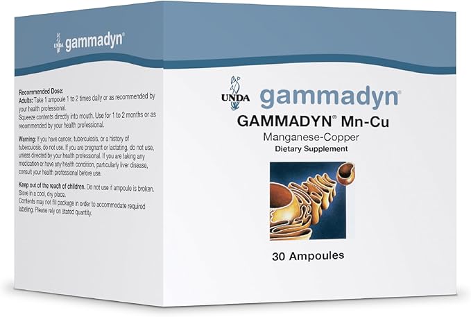 UNDA GAMMADYN Mn-Cu | Manganese-Copper Oligo-Element Supplement | 30 Ampoules