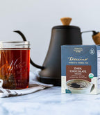 Teeccino Dark Chocolate Prebiotic SuperBoost™ Herbal Tea - Support Your Probiotics with Vegan GOS & Organic XOS For Good Gut Health and Regularity, 25 Tea Bags