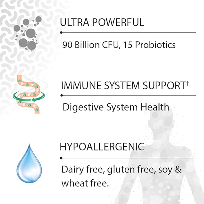 Garden of Life Dr. Formulated Probiotics Once Daily Ultra - 90 billion CFU - Daily Probiotic for Colon & Immune Support - 30 Vegetarian Capsules