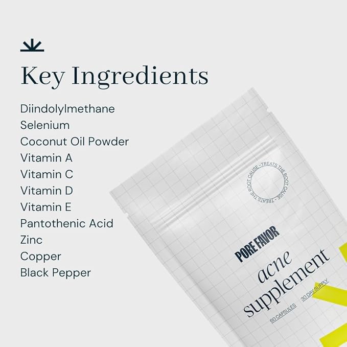Skin Support Supplement with DIM, Zinc, Vitamins A C D E and Selenium – Wellness Formula for Men and Women – Helps Maintain Balanced-Skin and Overall Complexion – Once-Daily Capsules