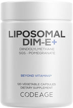 Codeage Liposomal DIM Supplement - 4 Months Supply of DIM Vitamins and SGS, Pomegranate, Broccoli, Vitamin E Isomers Tocopherols Alpha Beta Gamma Delta - Liposomal Formula - Gluten-Free - 120 Capsules