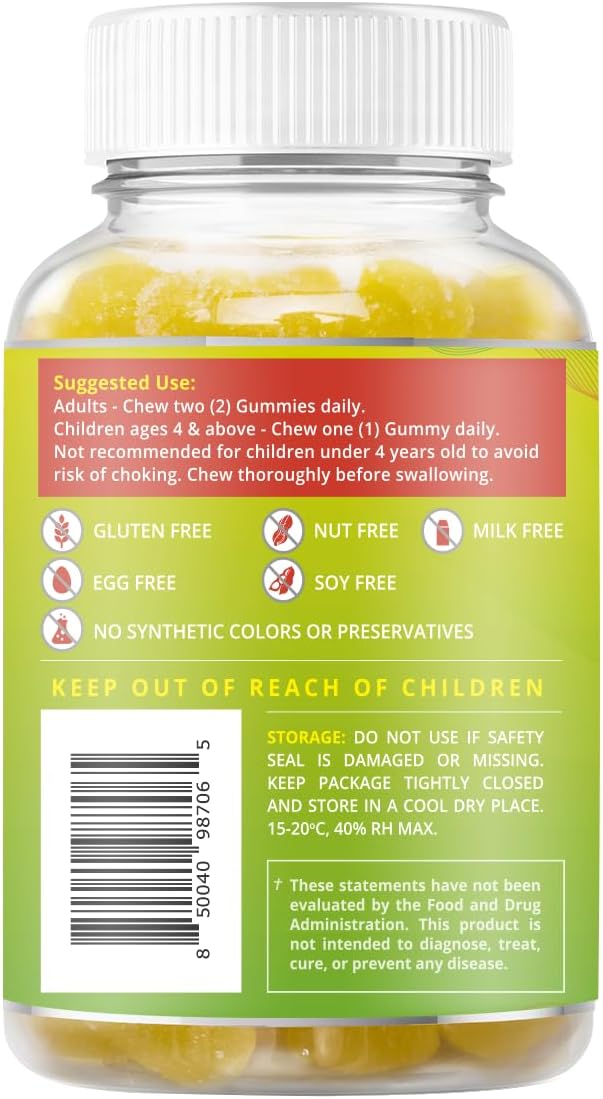 BeLive Magnesium Glycinate Gummies 200 mg - Sugar Free Supplement for Muscle Relaxation, Sleep Support, & Heart Health for Adults & Kids - Pineapple Flavor - 60 Count
