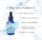 Absonutrix Apigenin 75 mg per Serving, 4 Fl Oz Bottle, 200 Potent Servings, Made in USA, Quick Absorption, Quality Potent Ingredients, Non-GMO, GMP Certified Facility, Cruelty-Free Products