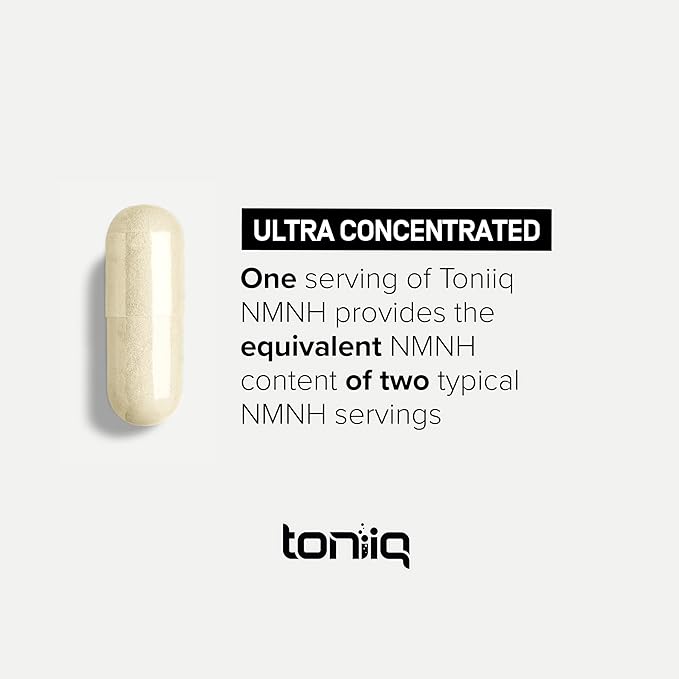 Toniiq NMNH Supplement – Clinically Studied UthPeak™ – 95% Highly Purified & Third-Party Tested for NAD+ & Healthy Aging Support