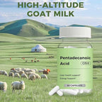 Pentadecanoic Acid, Pentadecanoic Acid Supplement, C15:0 Supplement, Cellular Metabolic Support & Immune System Enhancement, Premium High Altitude Sheep Milk Sourced 60 Capsule 2PCS