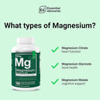 Essential Elements Magnesium Plus Zinc with Vitamin D3 - Scientifically Formulated Heart, Bone, & Muscle Support - 225mg Triple-Strength Magnesium Complex with Glycinate, Malate, Citrate - 540 Count