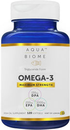 Enzymedica Aqua Biome Fish Oil, Maximum Strength, 120 Count