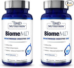 1MD Nutrition BiomeMD Probiotics | 62 Billion CFUs, 15 Comprehensive Strains - Pro & Prebiotics | Doctor-Formulated for Digestive Health & Immune Support | 60 Capsules