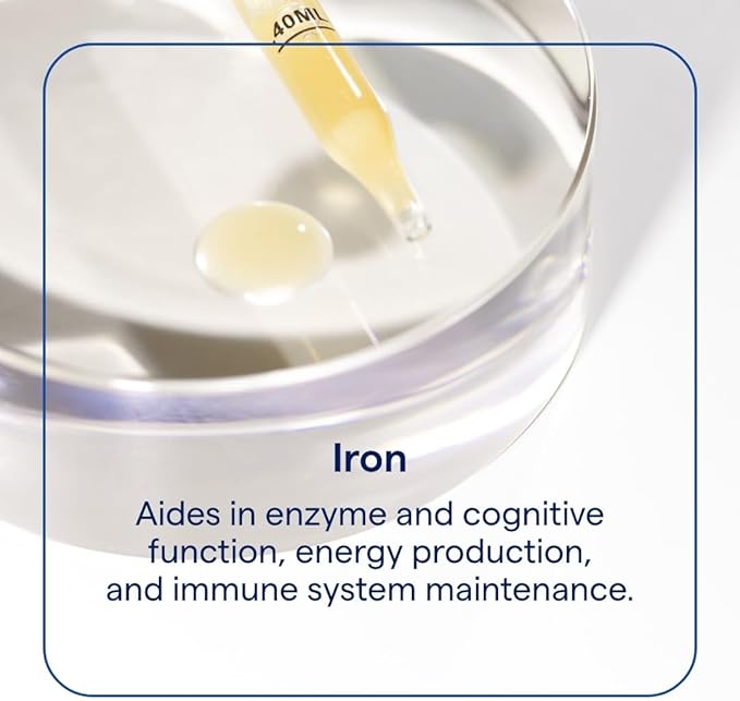 Trace Minerals Ionic Iron 22 mg - Dietary Supplement to Support Immune System Health & Energy - Liquid Ionic Trace Mineral Supplement with Ferrous Sulfate - 1.9 fl oz (About 46 Servings)