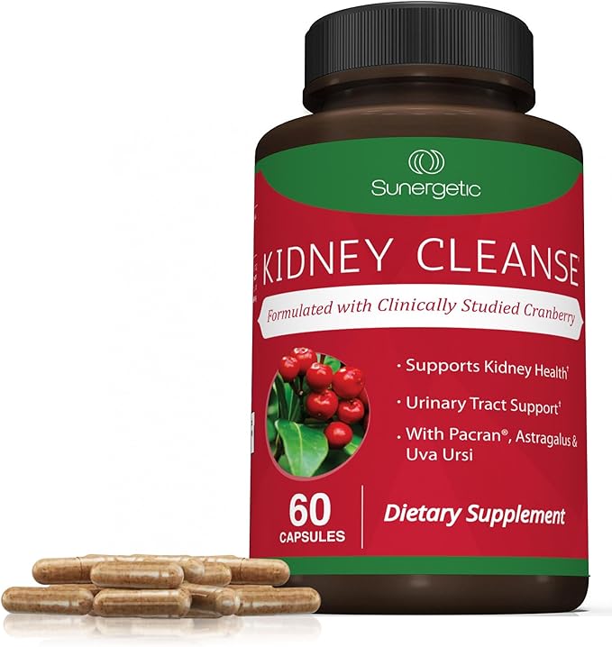 Premium Kidney Cleanse Supplement – Powerful Kidney Support Formula With Cranberry and Astragalus- Helps Support Healthy Kidneys & Urinary Tract Support - Kidney Cleanse Detox & Repair – 60 Capsules