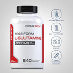 Piping Rock L Glutamine Powder Capsules | 2000 mg | 240 Pills | Supplement for Women & Men | Free Form Amino Acid | Non-GMO, Gluten Free