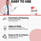 Iron Topical Patch – Easy to Use, 60 Days Supply – Sugar-Free, Latex-Free, Natural Alternative – Supports Daily Wellness & Vitality
