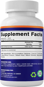 Vitamatic Niacinamide 1000 mg 90 Tablets - Flush Free Vitamin B3 - Supports Energy Production