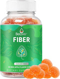 BeLive Fiber Gummies - Sugar Free Prebiotic Digestive Health and Regularity Supplement - Chicory Root & Inulin - for Adults and Kids - Apple Flavor - 60 Count