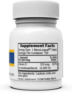Superior Source Vitamin D3 5000 IU - Offers Immune System, Brain & Nervous System Support - Aids Calcium Absorption for Teeth & Bone Health - Bariatric Friendly - 100 Sublingual Dissolving Tablets