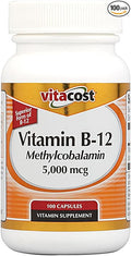 Vitacost Vitamin B-12 Methylcobalamin - 5000 mcg - 100 Capsules